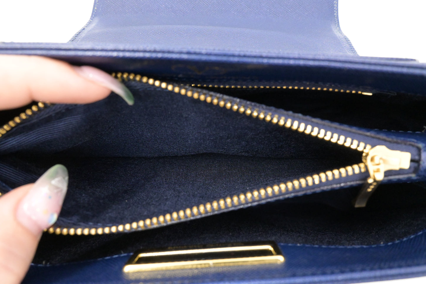 Valentino Shoulder Bag in Blue Leather
