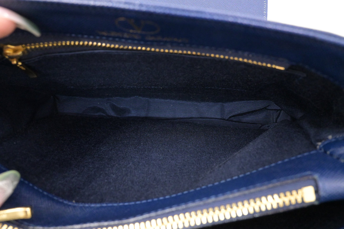 Valentino Shoulder Bag in Blue Leather