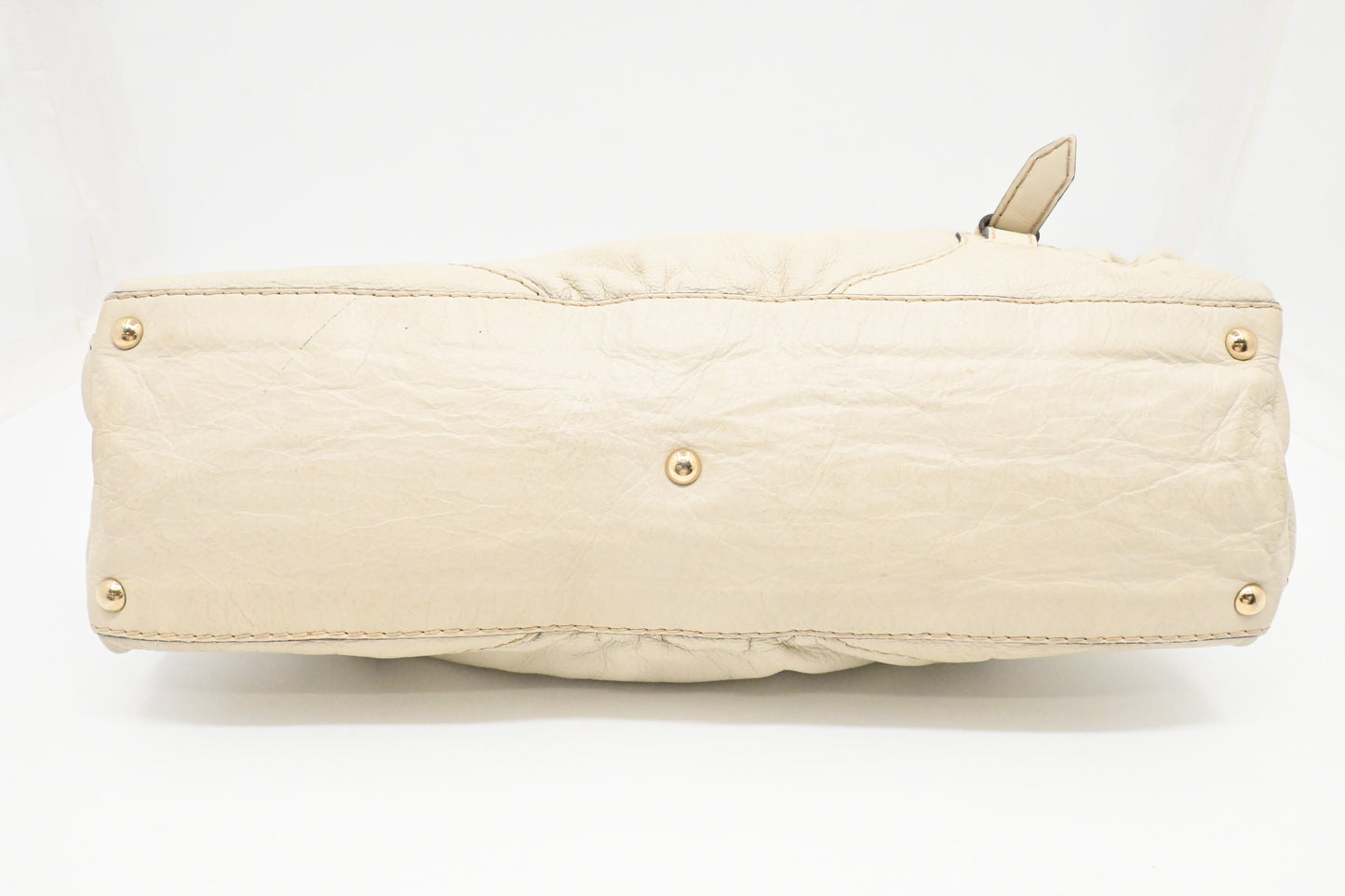 Gucci Horsebit Handbag in Off White Leather