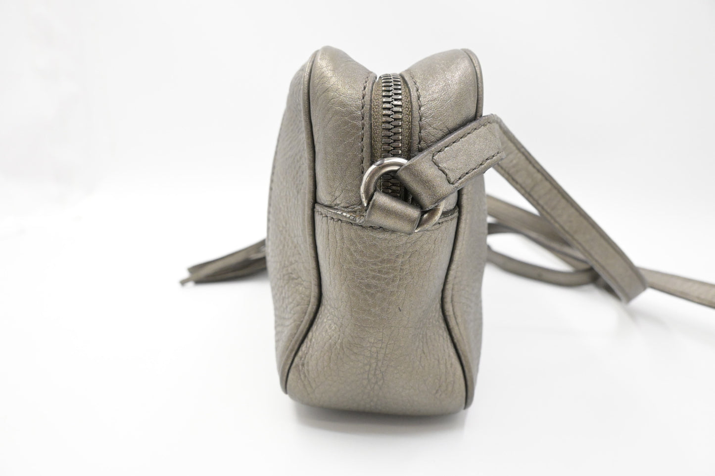Gucci Soho Disco Crossbody in Pewter Leather
