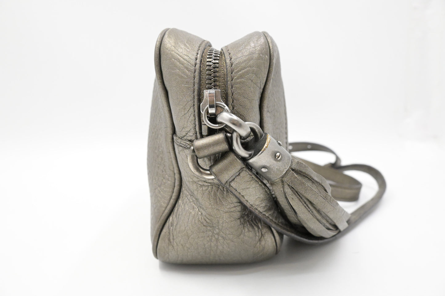 Gucci Soho Disco Crossbody in Pewter Leather