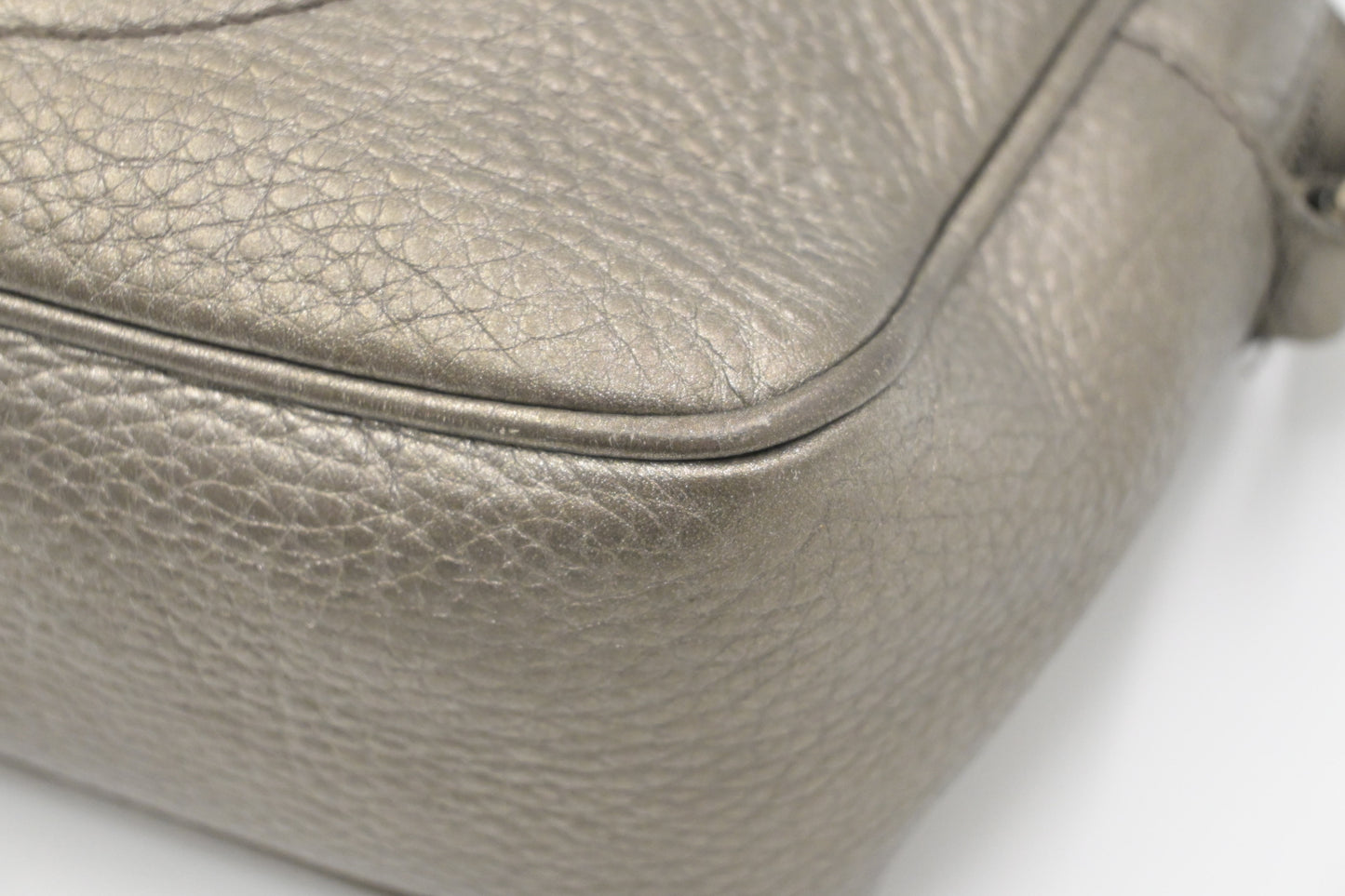 Gucci Soho Disco Crossbody in Pewter Leather