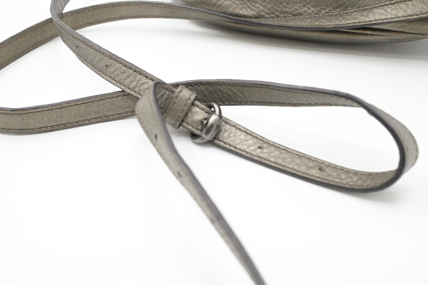 Gucci Soho Disco Crossbody in Pewter Leather