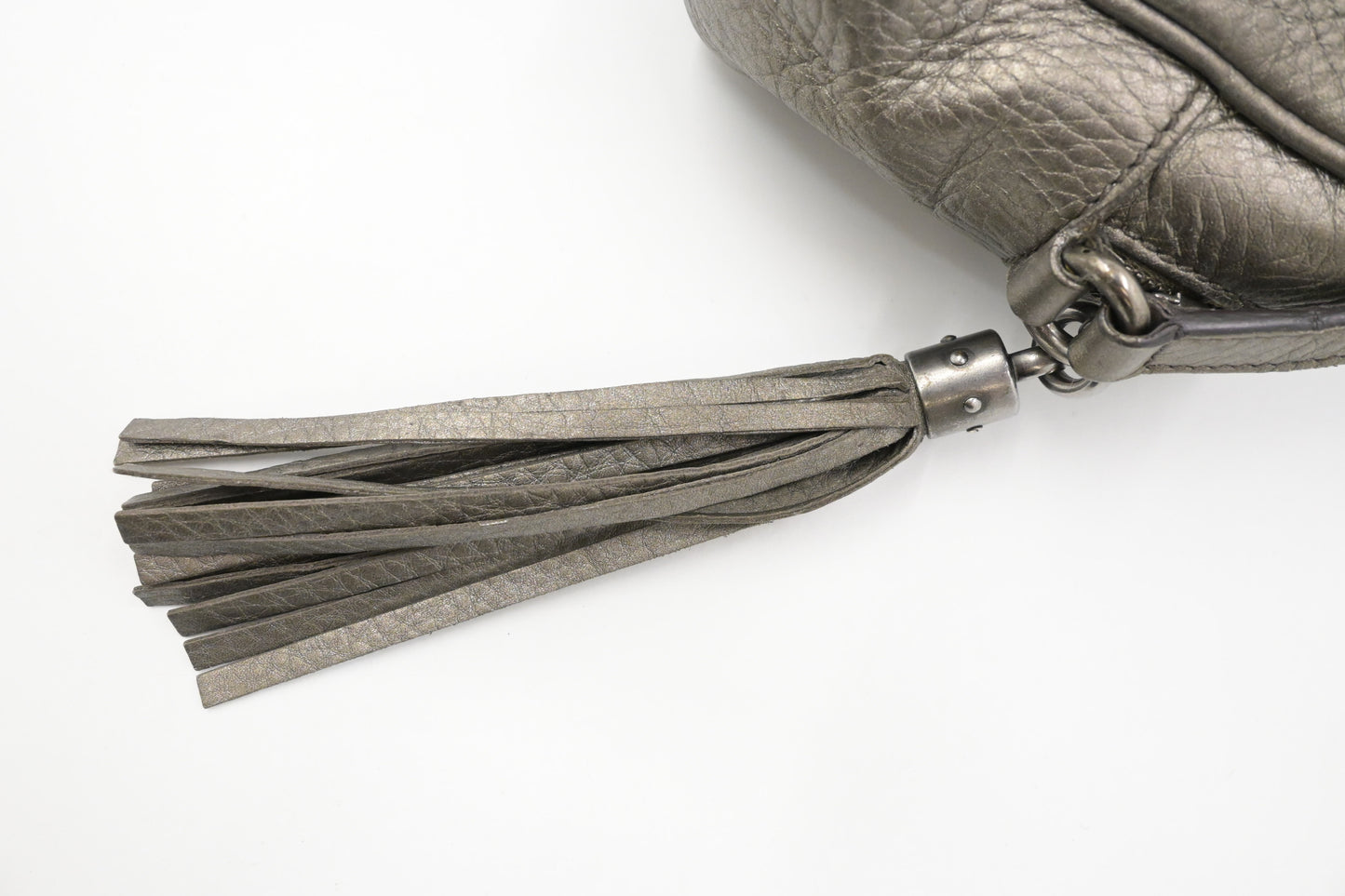 Gucci Soho Disco Crossbody in Pewter Leather