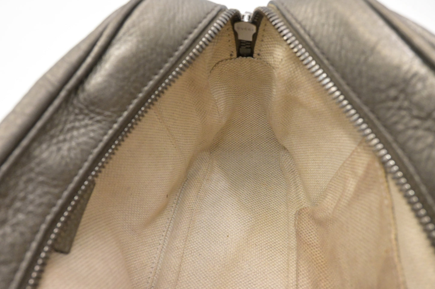 Gucci Soho Disco Crossbody in Pewter Leather