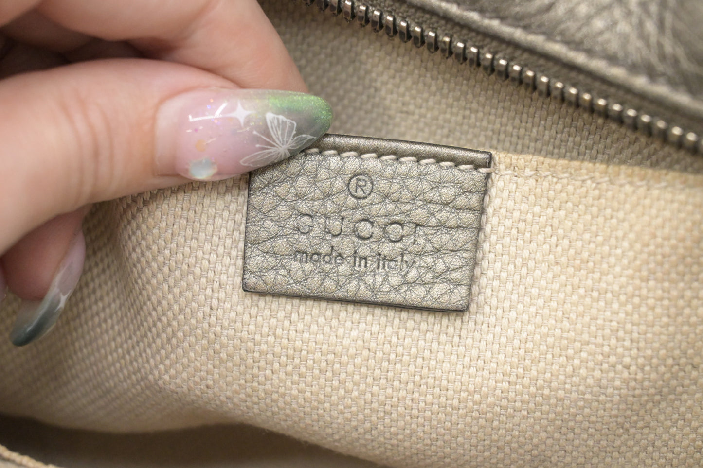 Gucci Soho Disco Crossbody in Pewter Leather