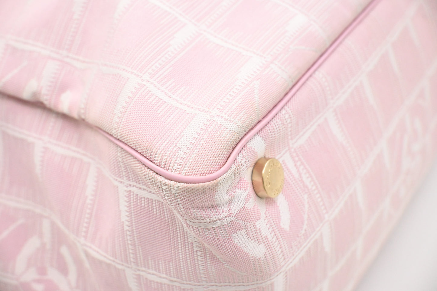 Chanel New Travel Line Tote in Pink Canvas