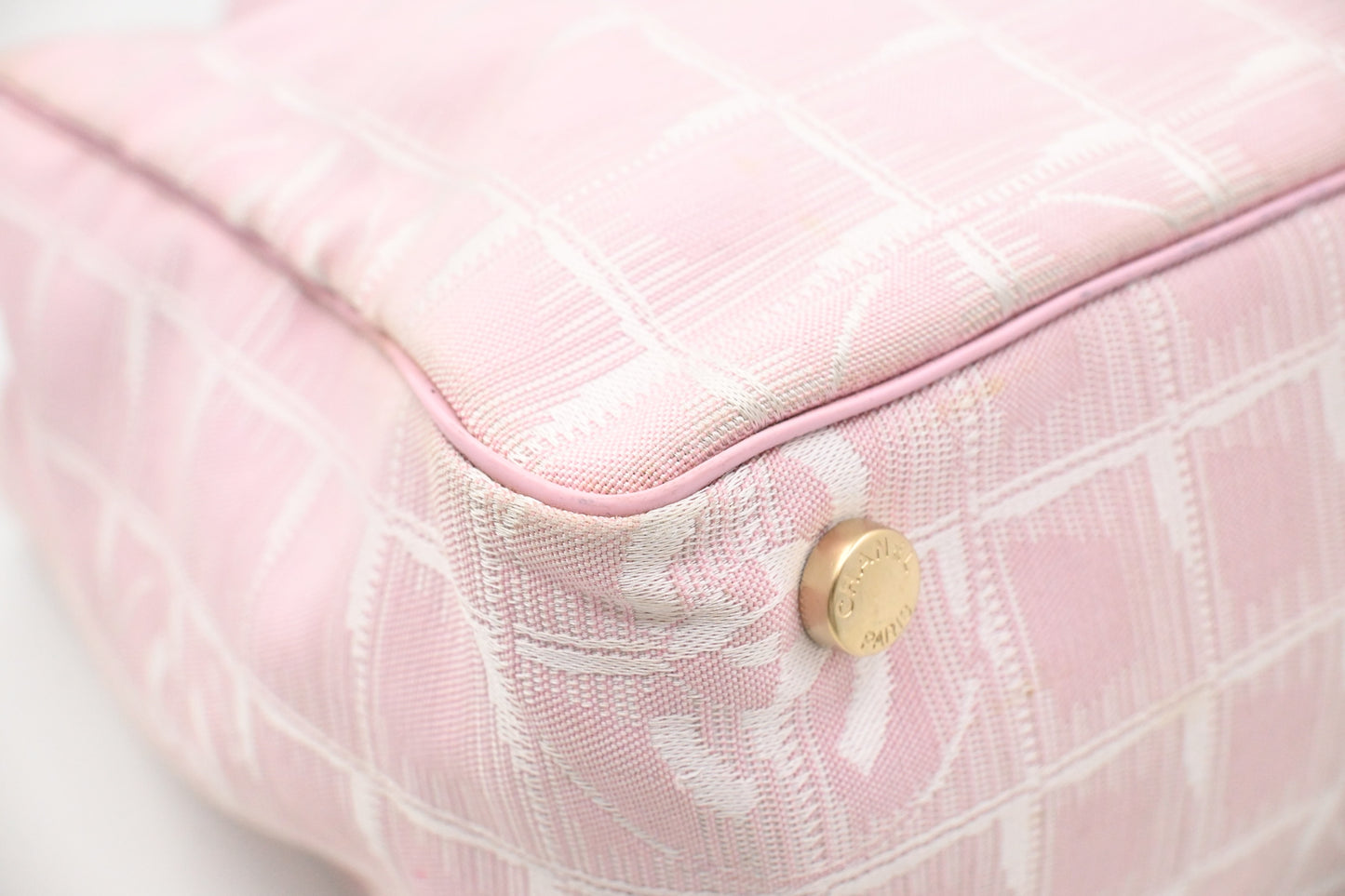 Chanel New Travel Line Tote in Pink Canvas