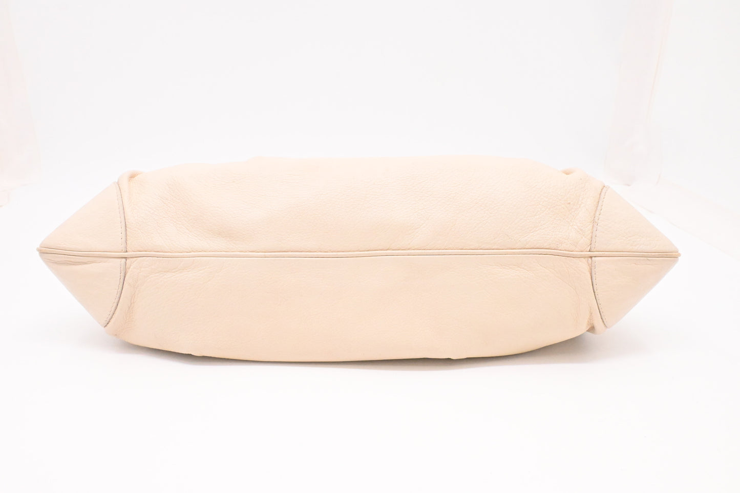 Ferragamo Gancini Shoulder Bag in Cream Leather