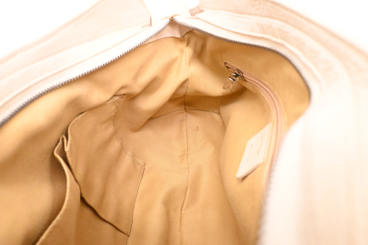 Ferragamo Gancini Shoulder Bag in Cream Leather
