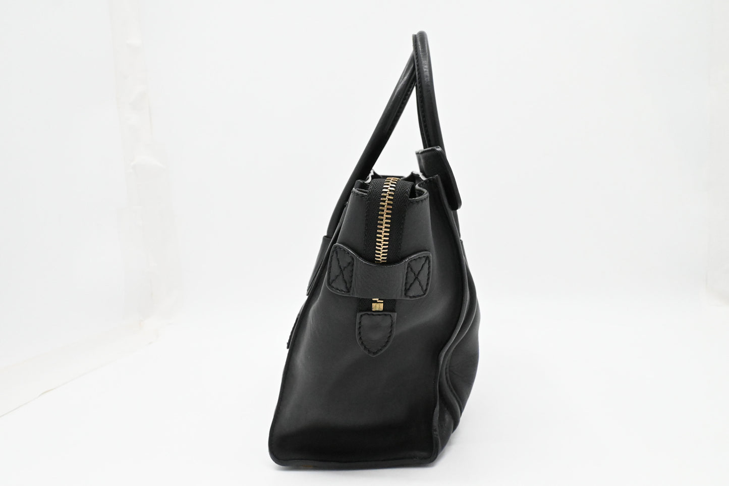 Celine Micro Luggage in Black Leather
