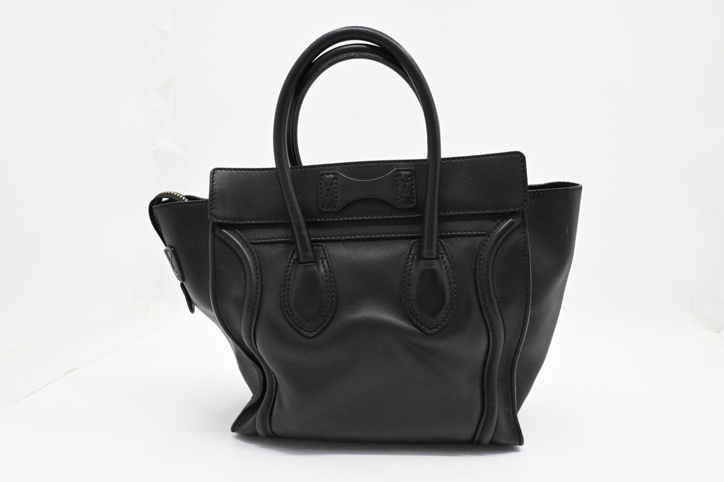 Celine Micro Luggage in Black Leather