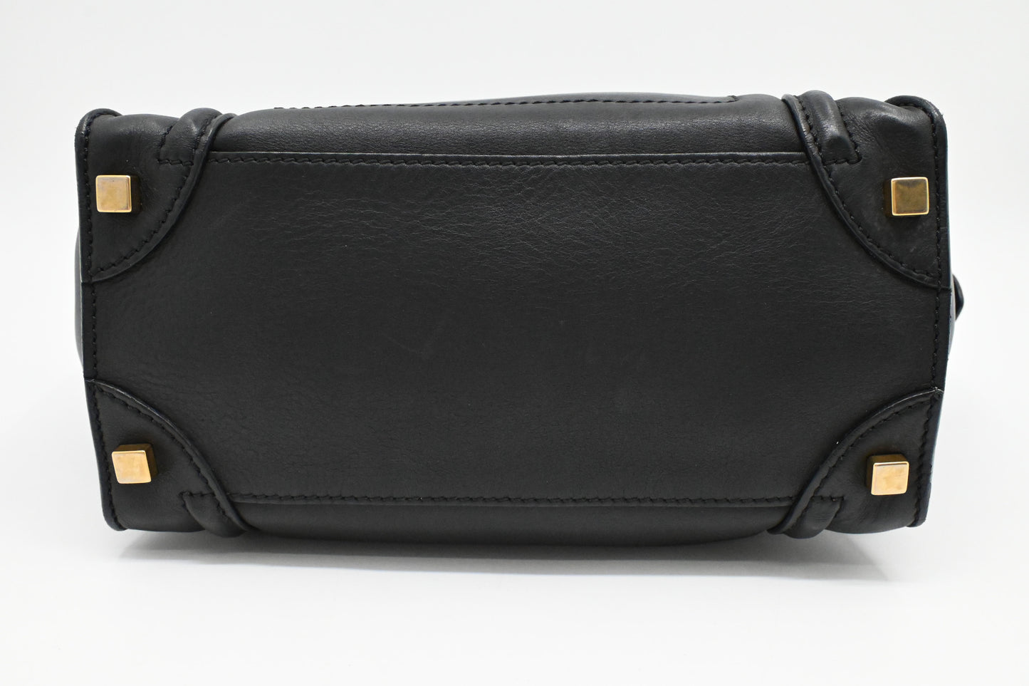 Celine Micro Luggage in Black Leather