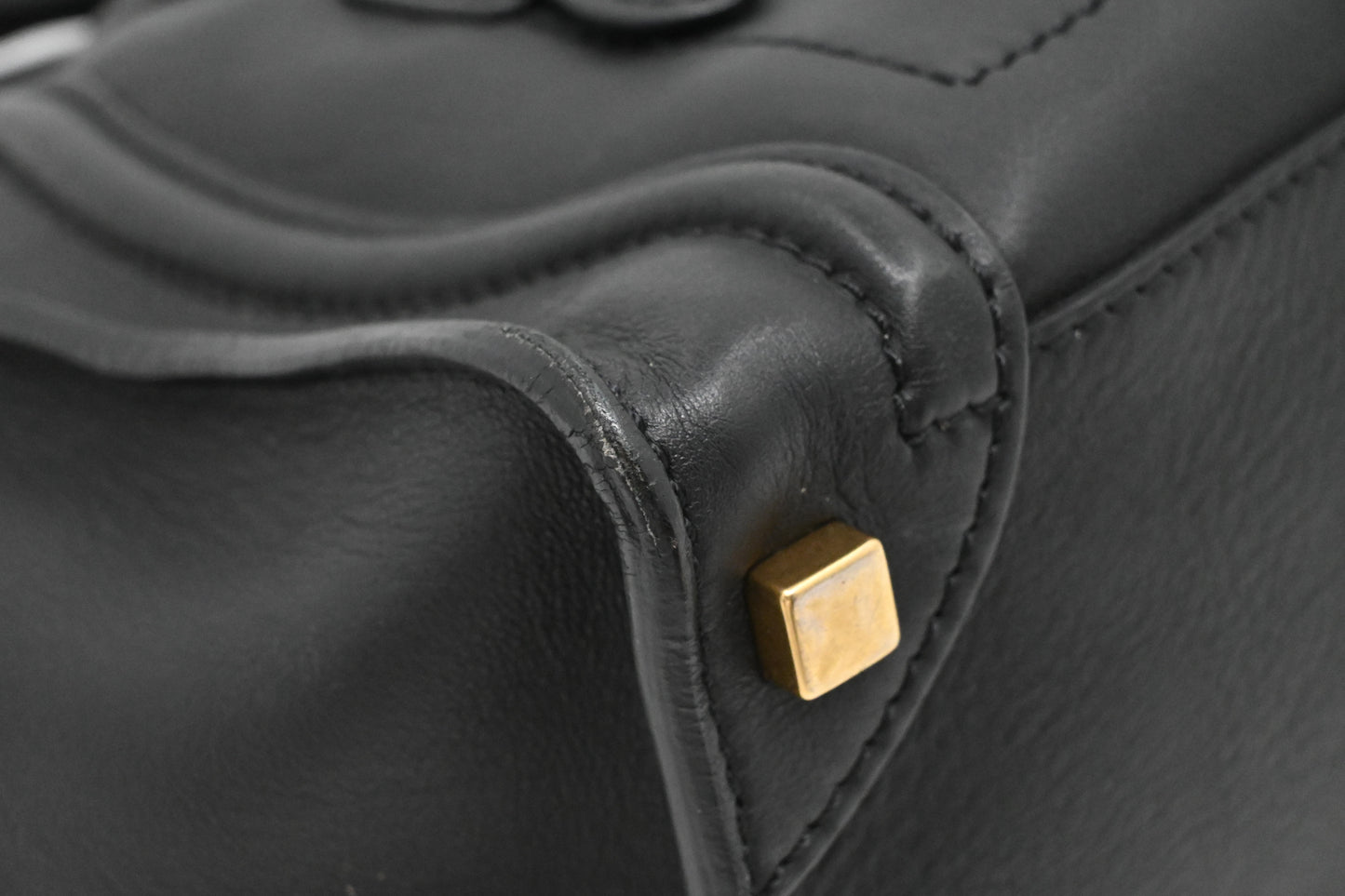 Celine Micro Luggage in Black Leather