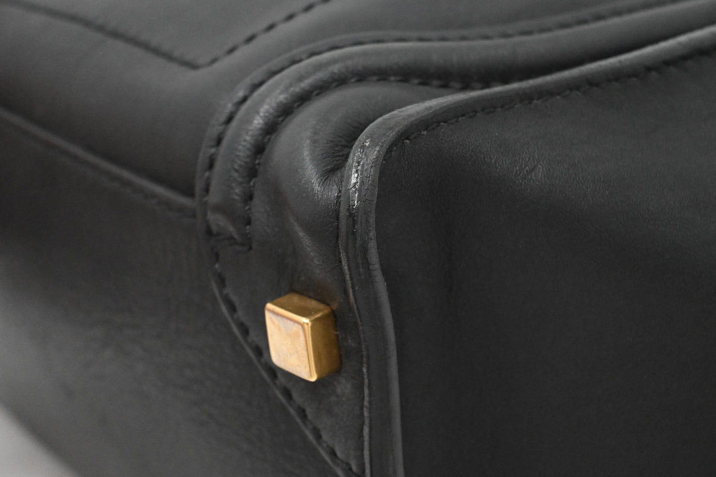Celine Micro Luggage in Black Leather
