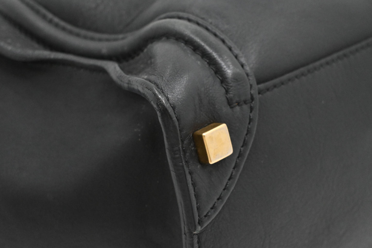 Celine Micro Luggage in Black Leather