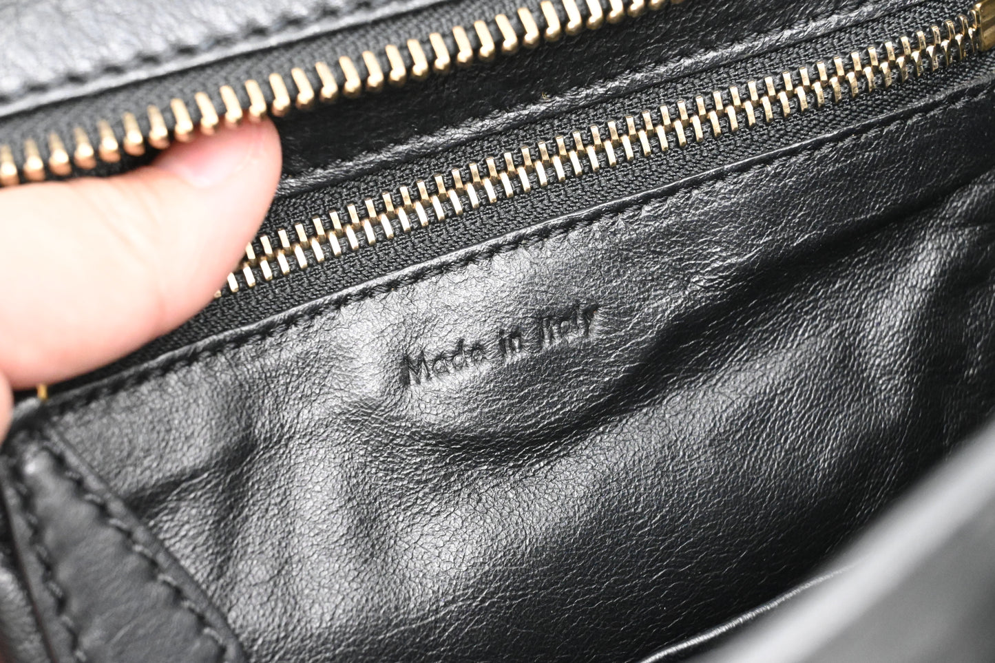 Celine Micro Luggage in Black Leather