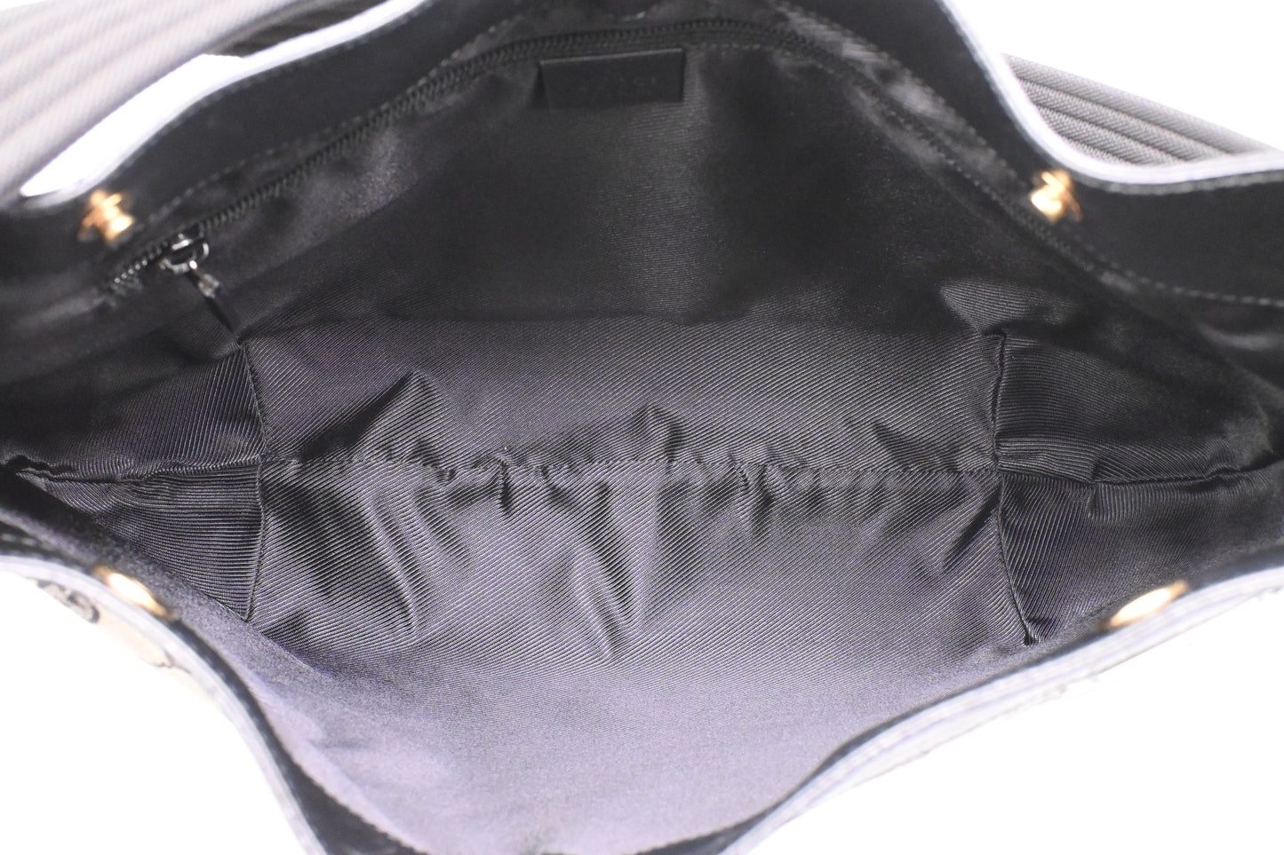 Gucci Structured Hobo Bag in Black and White GG Canvas