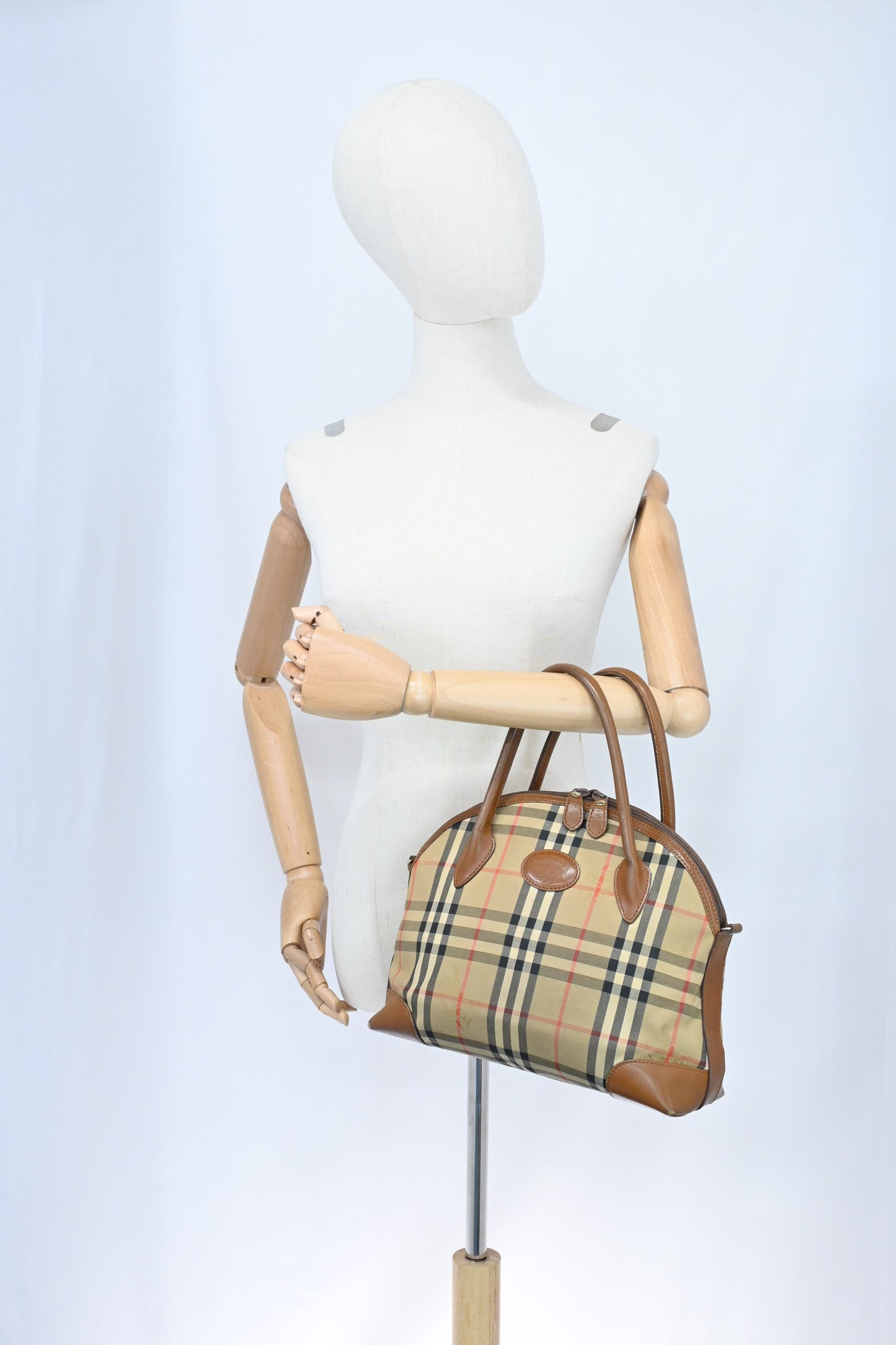 Burberry Shoulder Bag in Check Coated Canvas