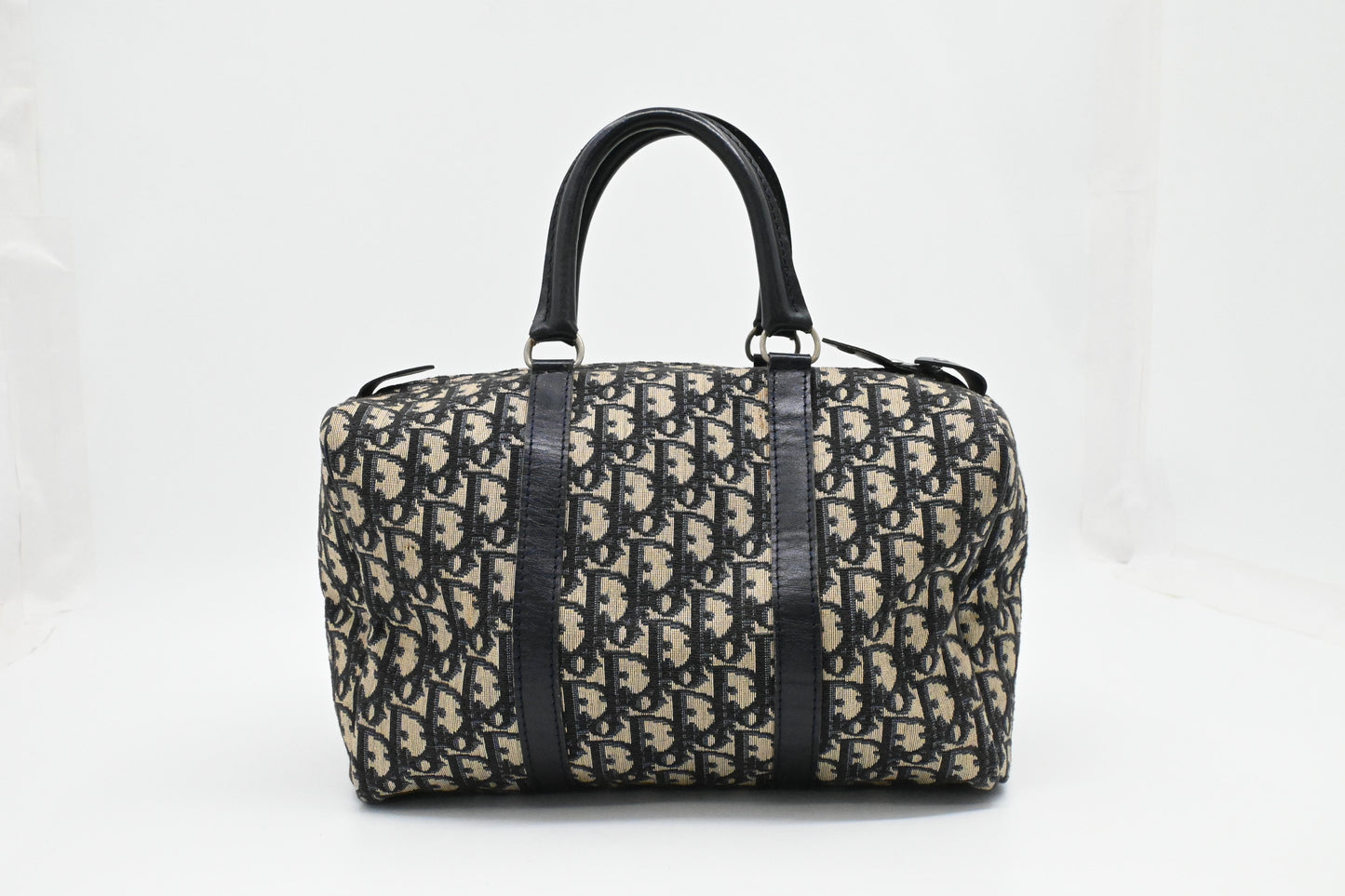 Dior Boston Bag in Navy Blue Oblique Canvas