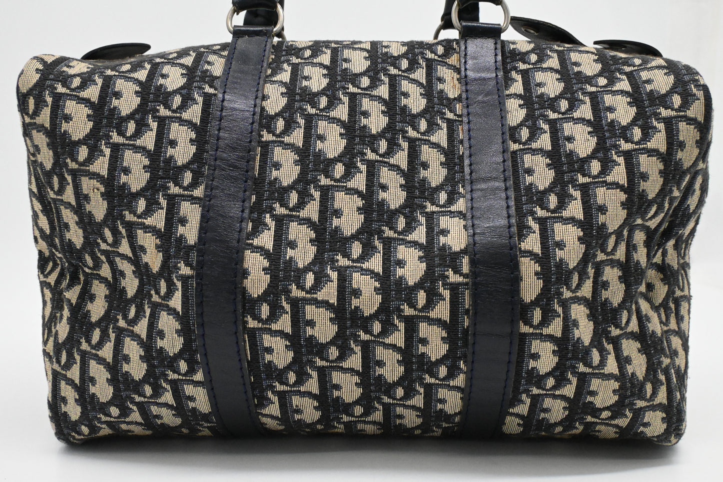Dior Boston Bag in Navy Blue Oblique Canvas