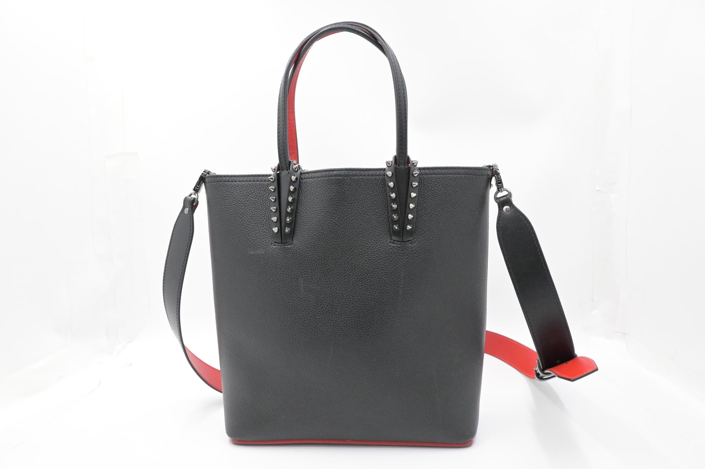 Louboutin Cabata Mini Tote in Black Leather