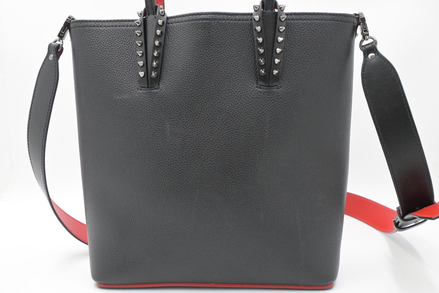 Louboutin Cabata Mini Tote in Black Leather
