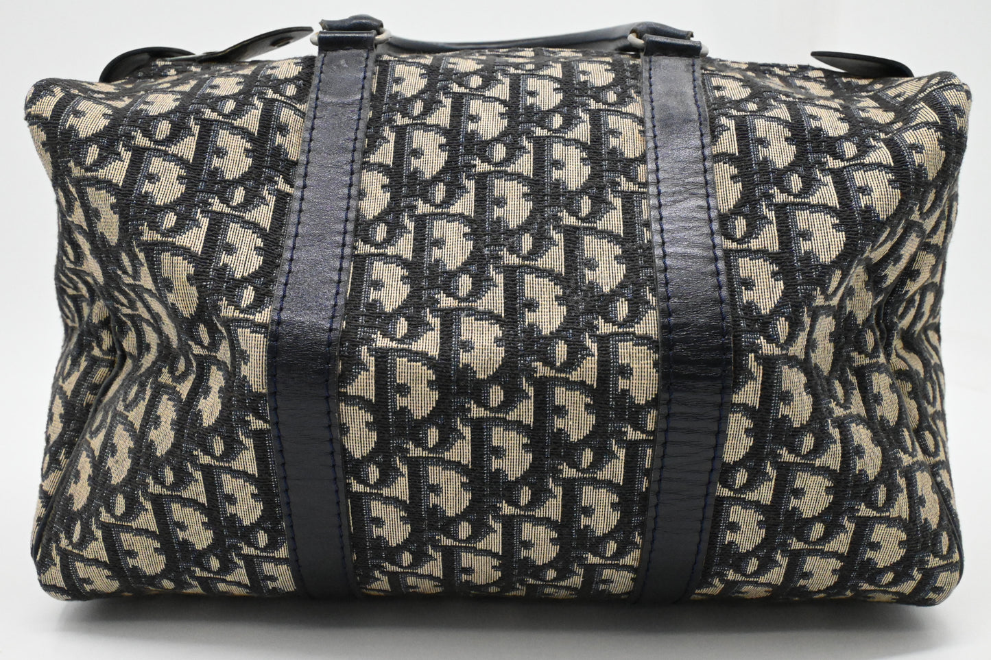 Dior Boston Bag in Navy Blue Oblique Canvas
