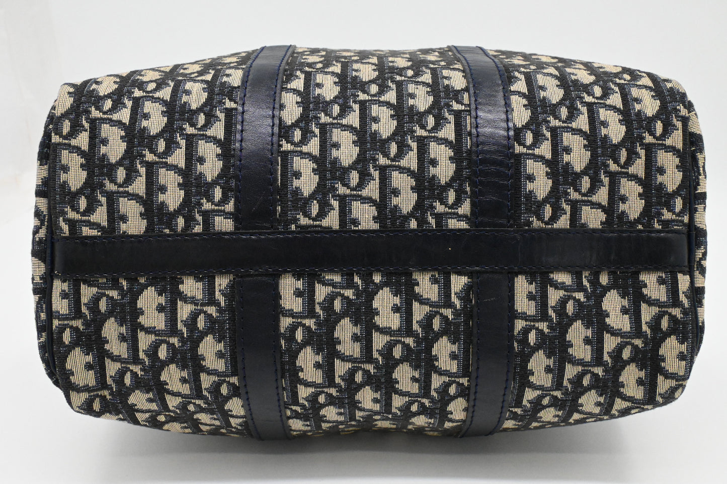 Dior Boston Bag in Navy Blue Oblique Canvas