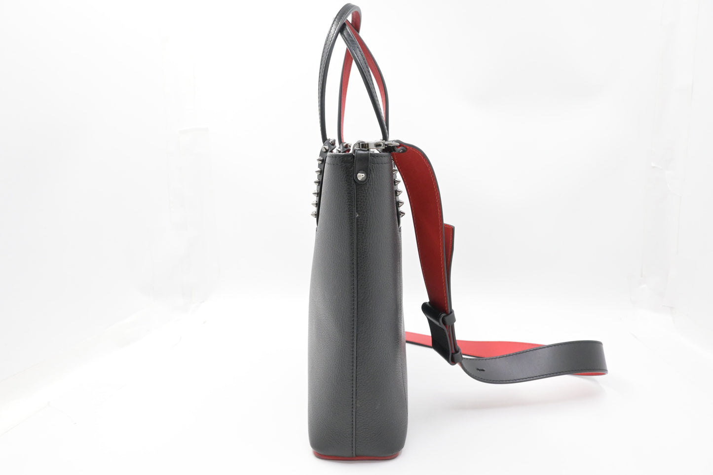 Louboutin Cabata Mini Tote in Black Leather
