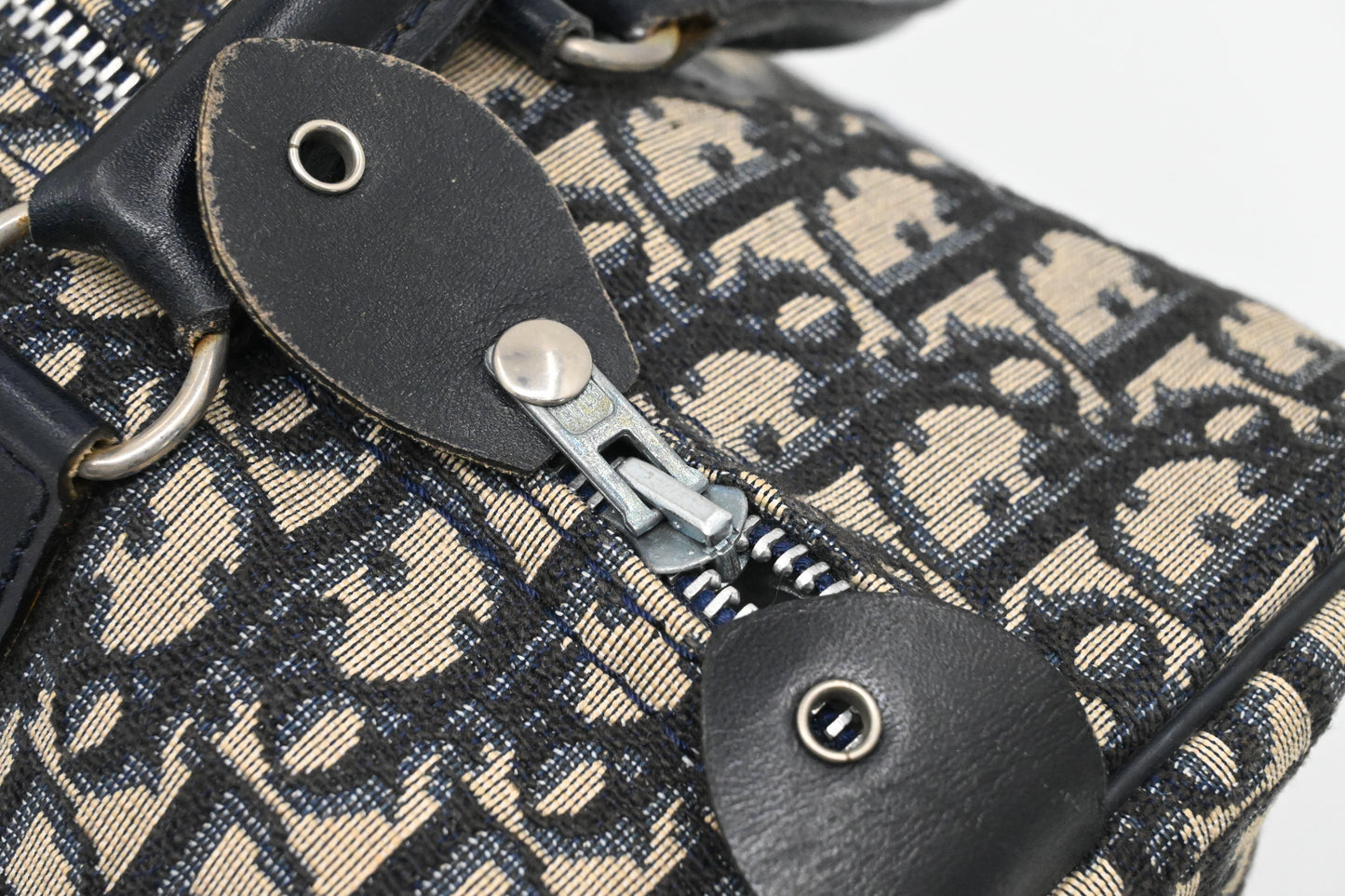 Dior Boston Bag in Navy Blue Oblique Canvas