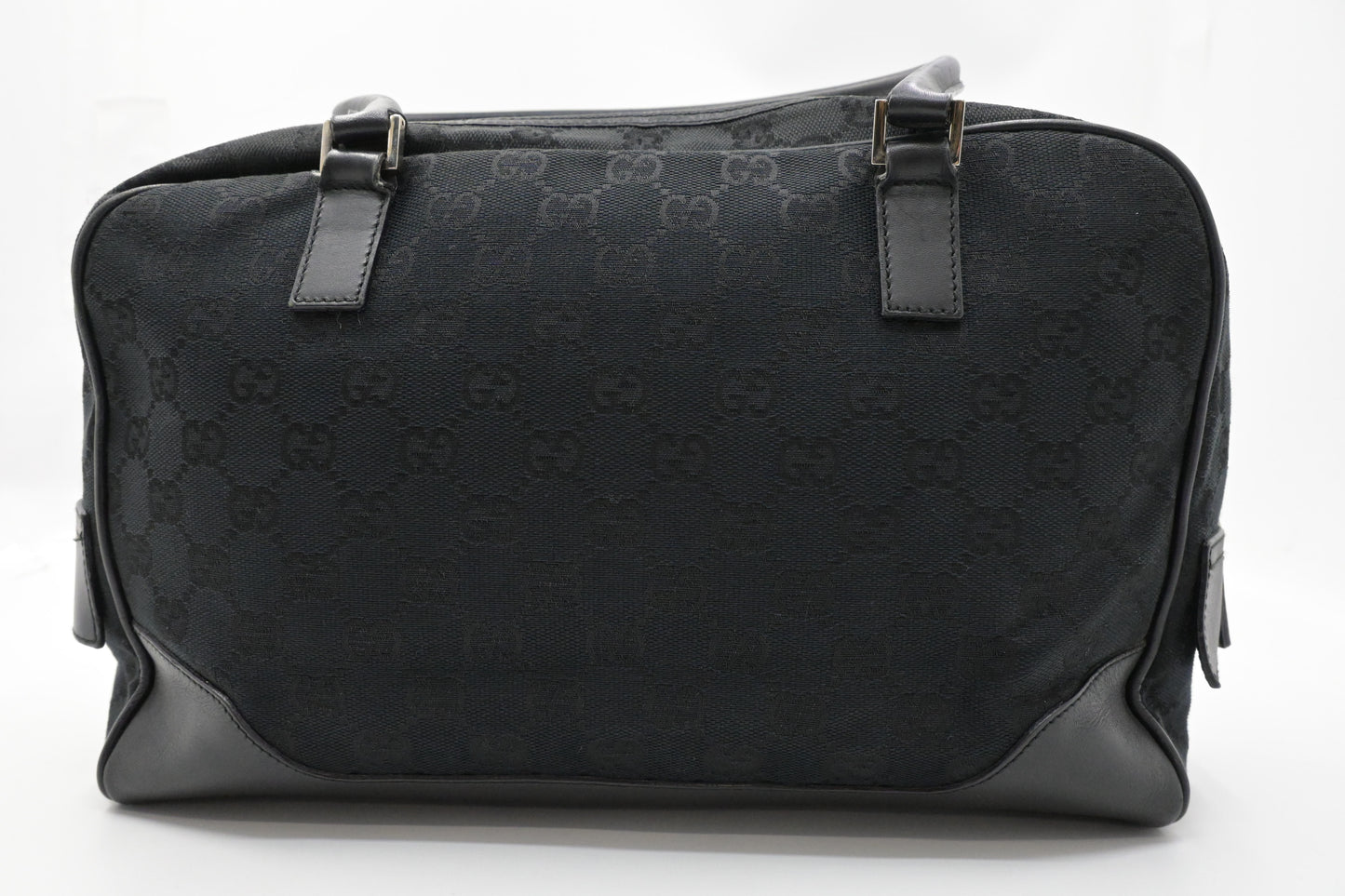 Gucci Shoulder Bag in Black Canvas and Leather