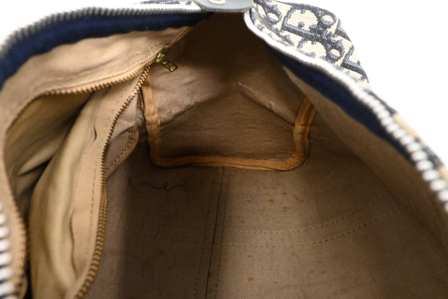 Dior Boston Bag in Navy Blue Oblique Canvas