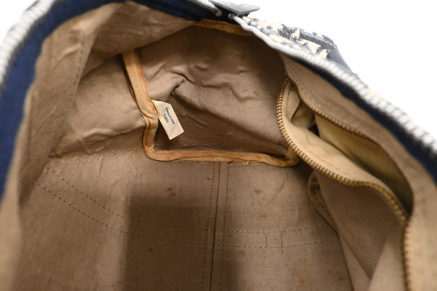 Dior Boston Bag in Navy Blue Oblique Canvas