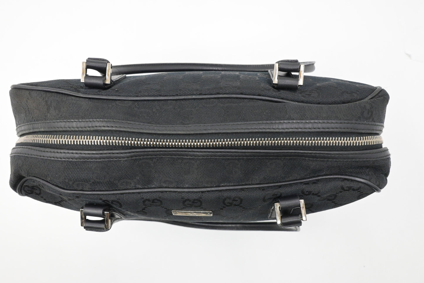 Gucci Shoulder Bag in Black Canvas and Leather