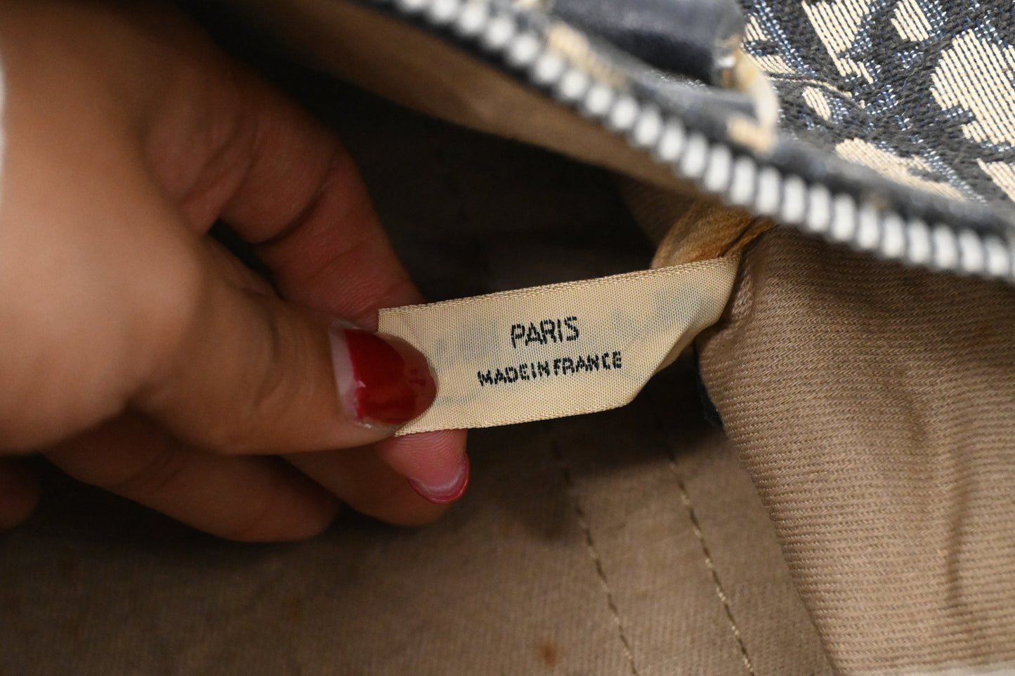 Dior Boston Bag in Navy Blue Oblique Canvas