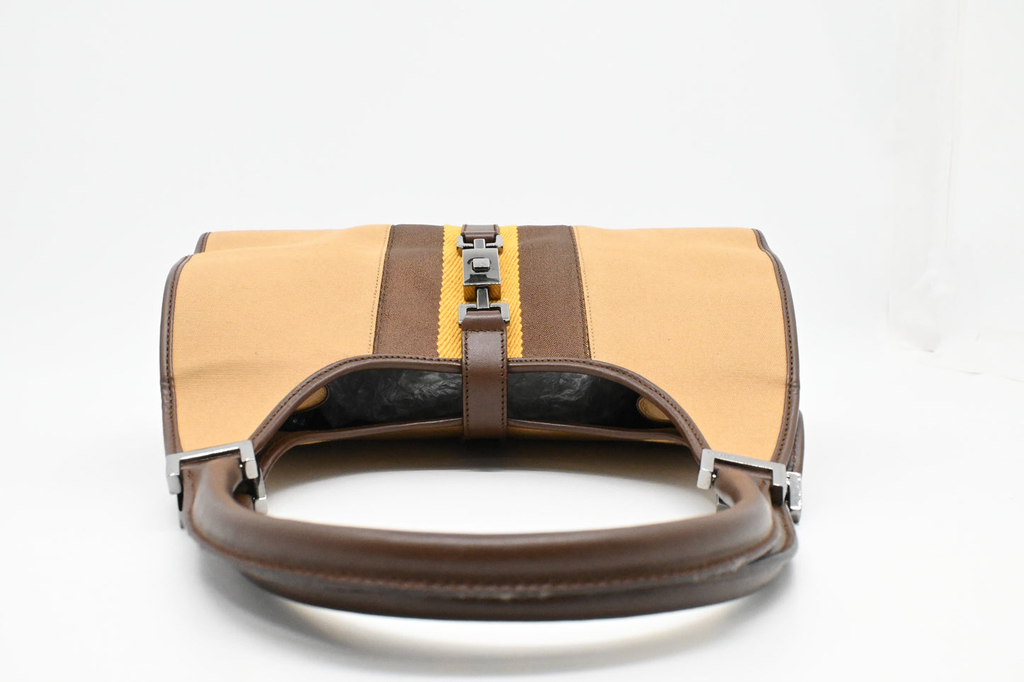 Gucci Jackie Shoulder Bag in Tan Canvas