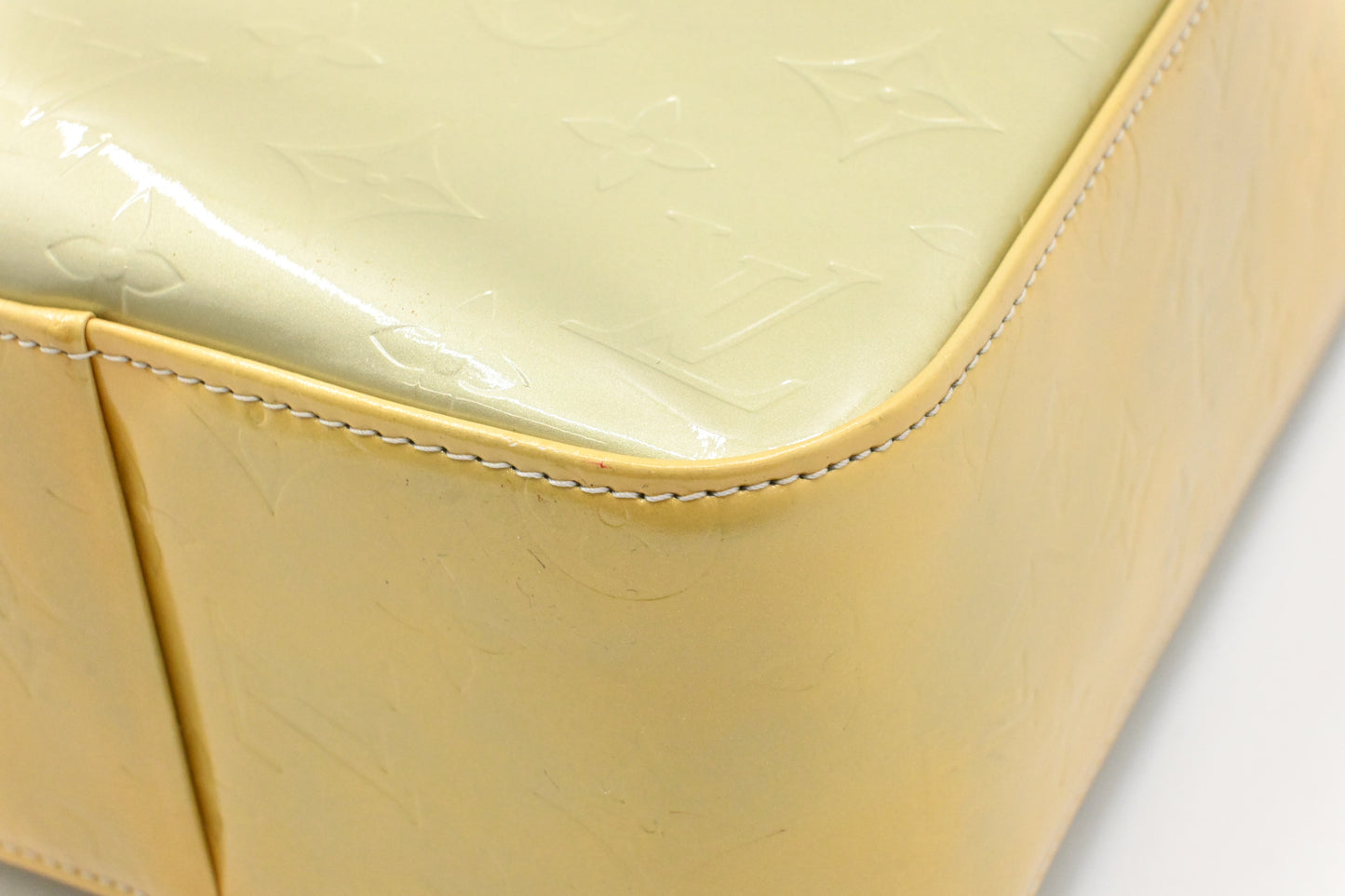 Louis Vuitton Columbus in Silver Green and Yellow Vernis Leather
