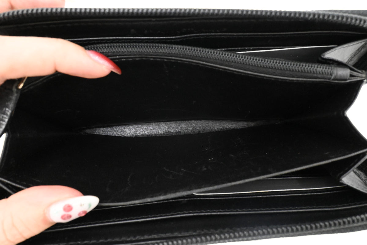 Vivienne Westwood Long Zippy Wallet in Plaid Multicolor Canvas