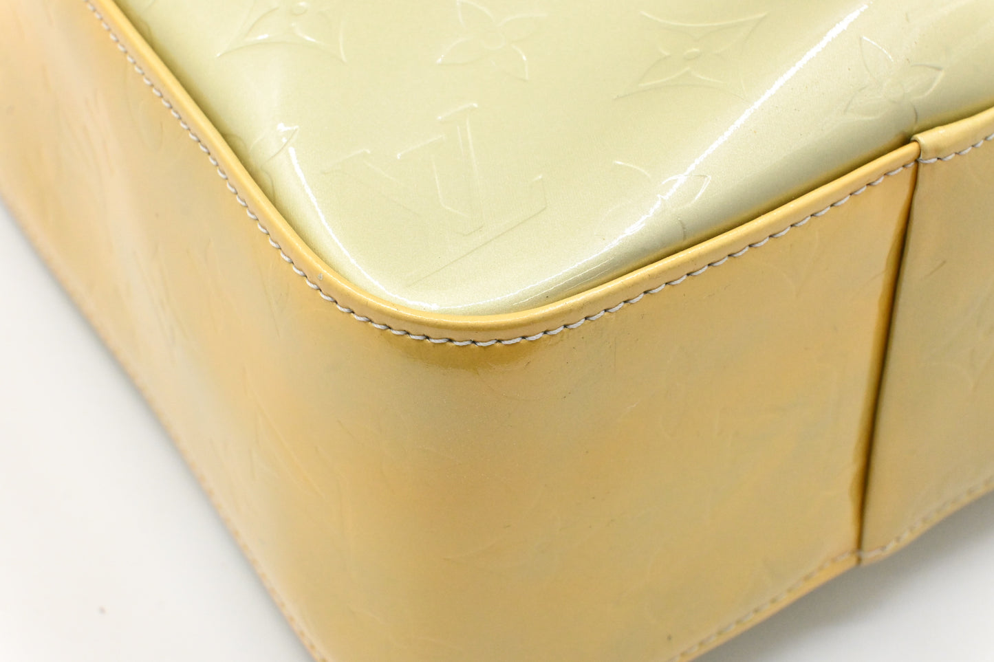 Louis Vuitton Columbus in Silver Green and Yellow Vernis Leather
