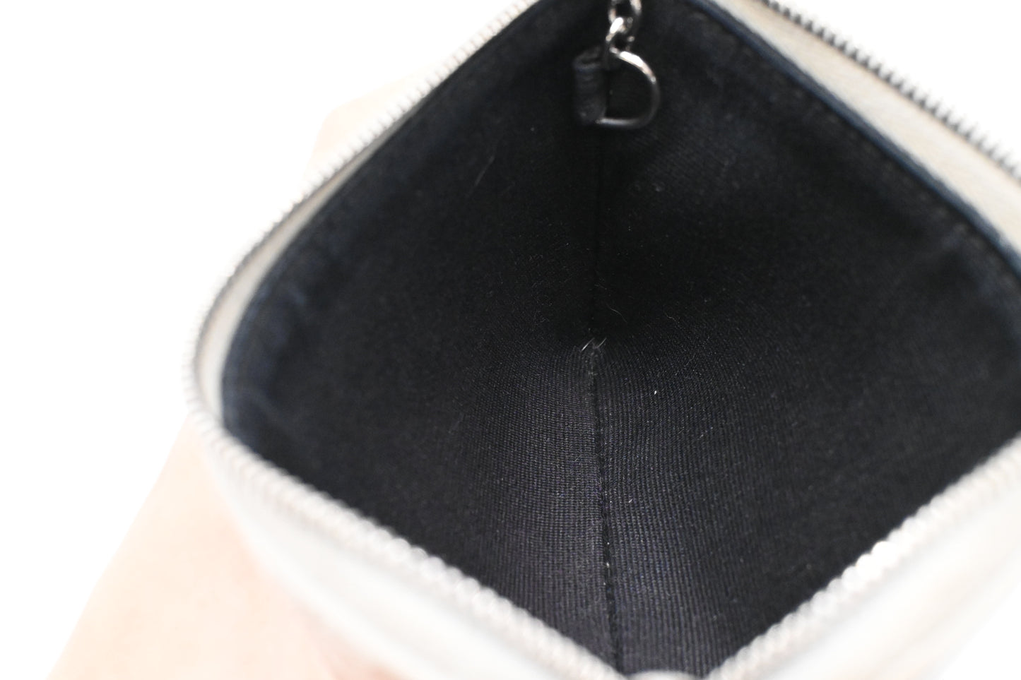 Celine Key Pouch in Silver Triomphe Canvas