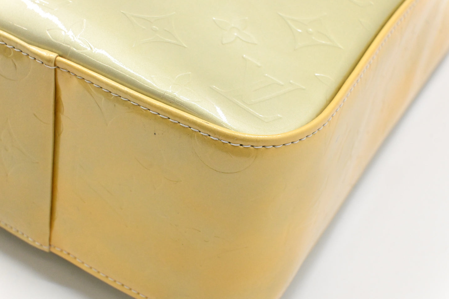 Louis Vuitton Columbus in Silver Green and Yellow Vernis Leather