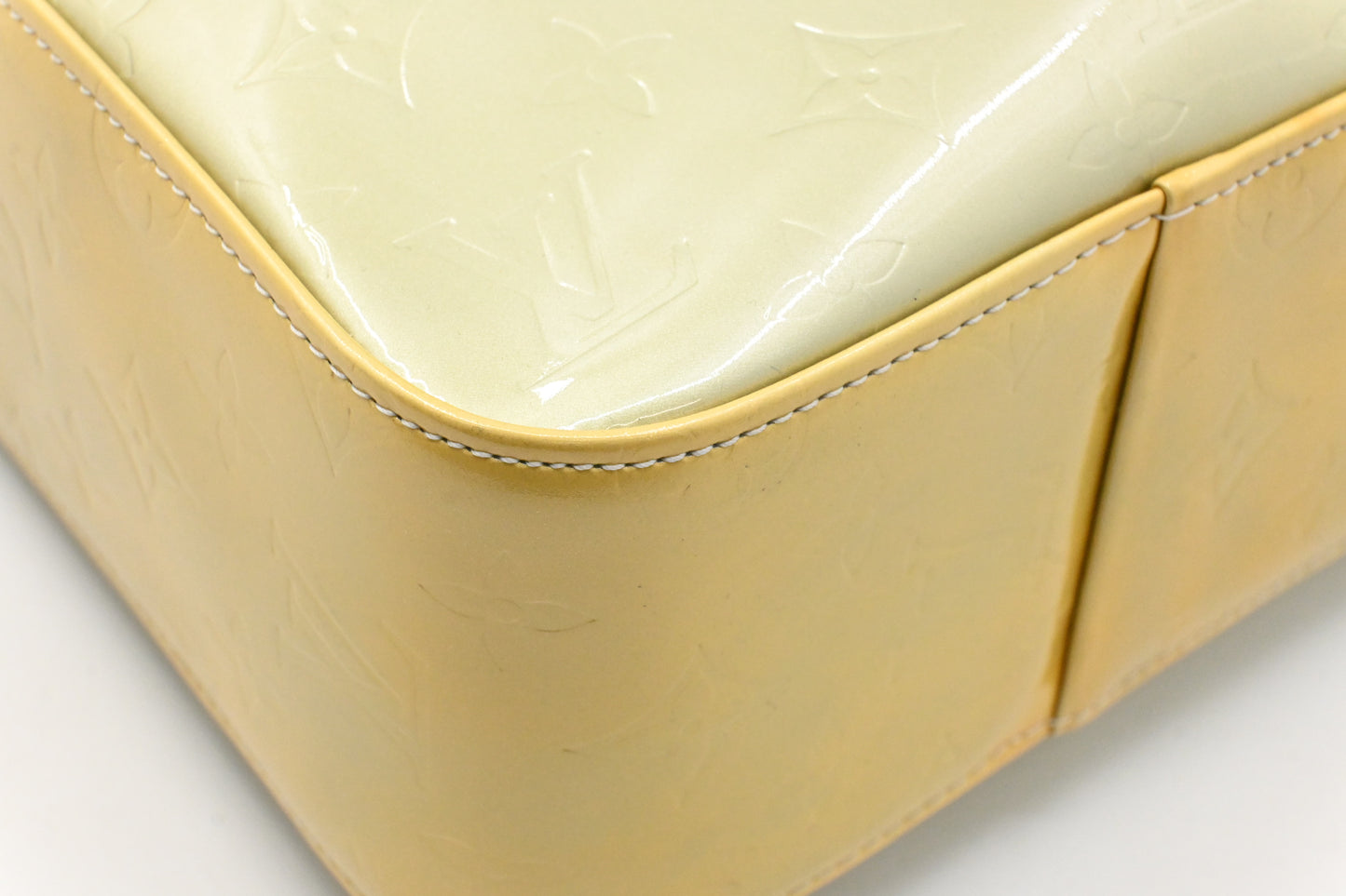 Louis Vuitton Columbus in Silver Green and Yellow Vernis Leather