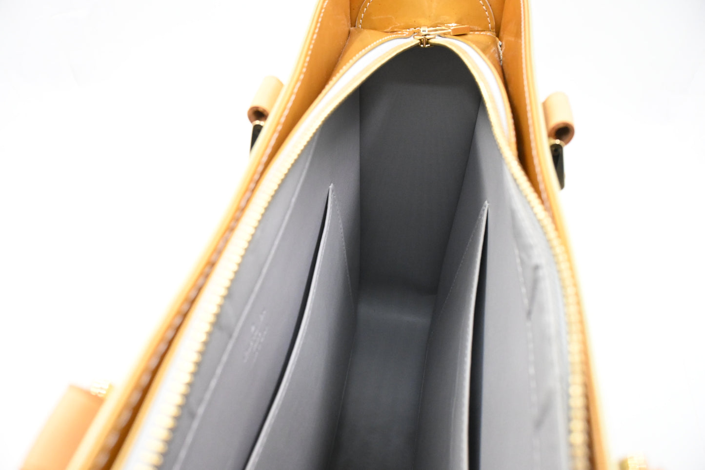 Louis Vuitton Columbus in Silver Green and Yellow Vernis Leather