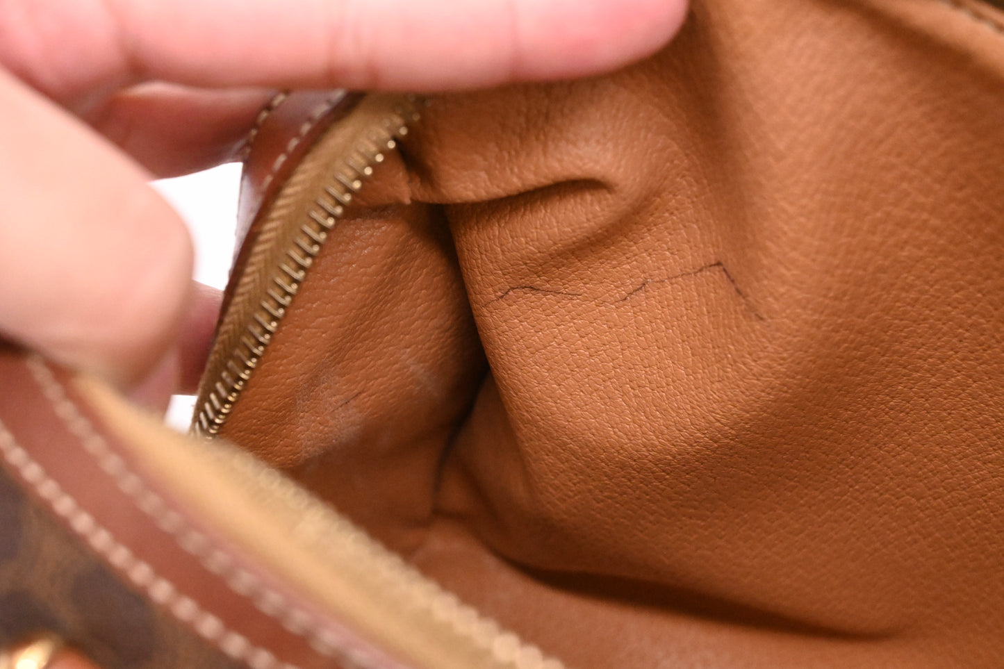 Celine Small Boston Bag in Brown Macadam Canvas