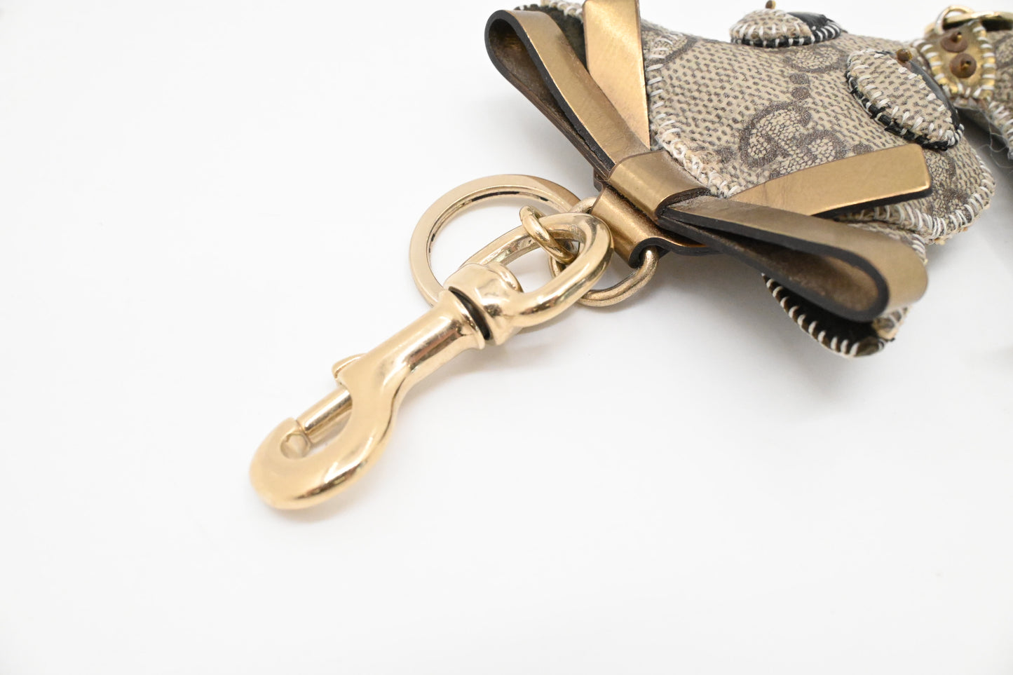 Gucci "Brando the Chihuahua" Bag Charm in GG Supreme Canvas