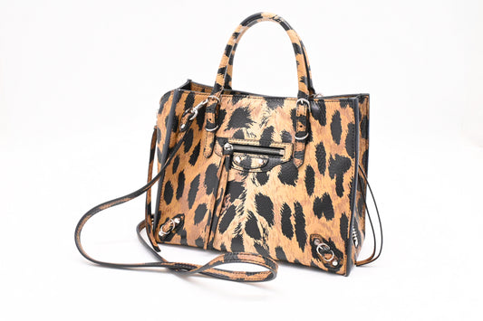Balenciaga Mini Paper in Leopard Print Leather