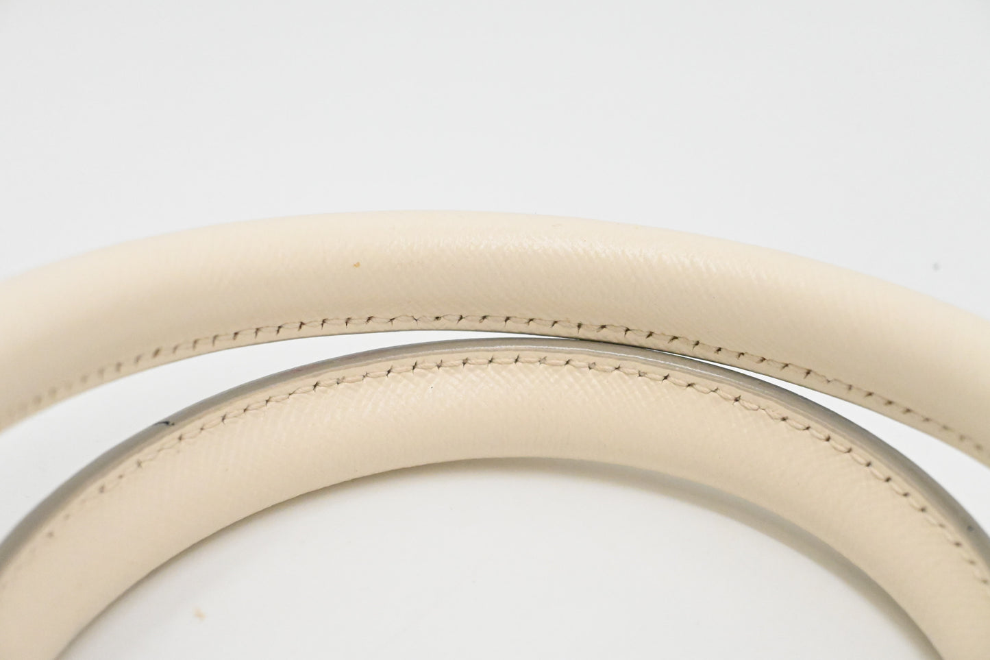 Ferragamo Vara Handbag in Cream Leather