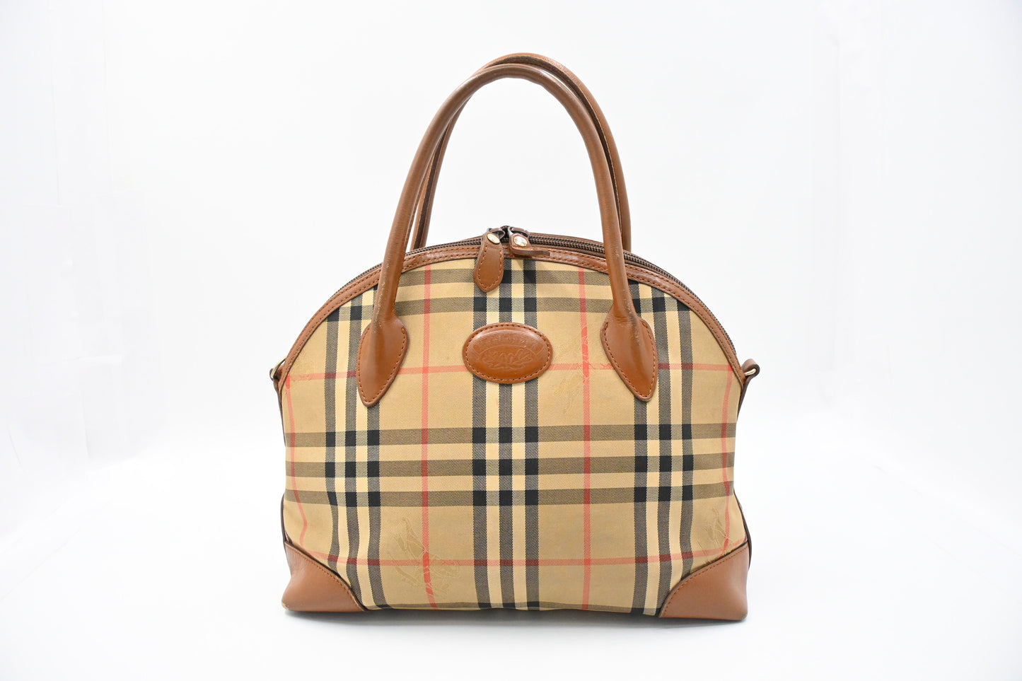 Burberry Shoulder Bag in Check Coated Canvas