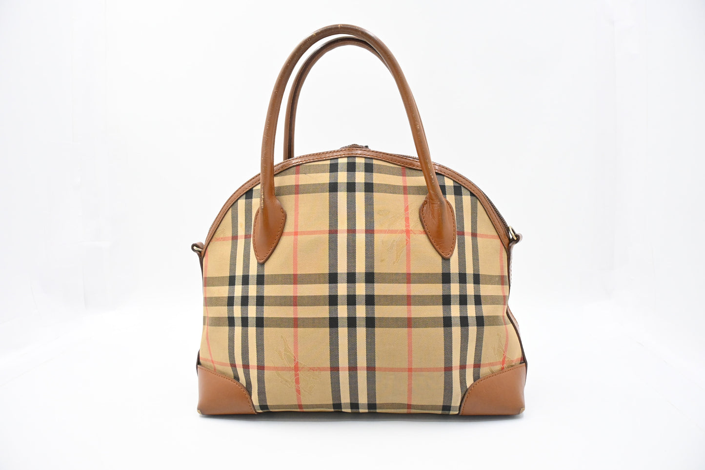 Burberry Shoulder Bag in Check Coated Canvas